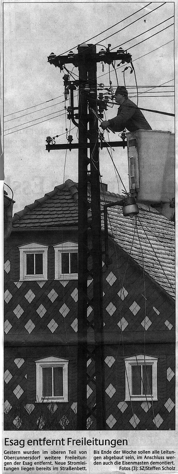 Esag entfernt Freileitungen