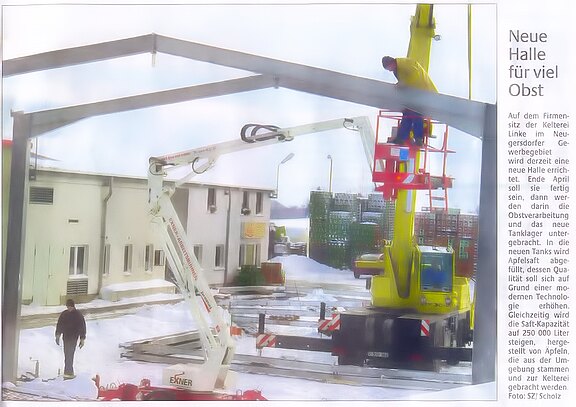 Neue Halle für viel Obst